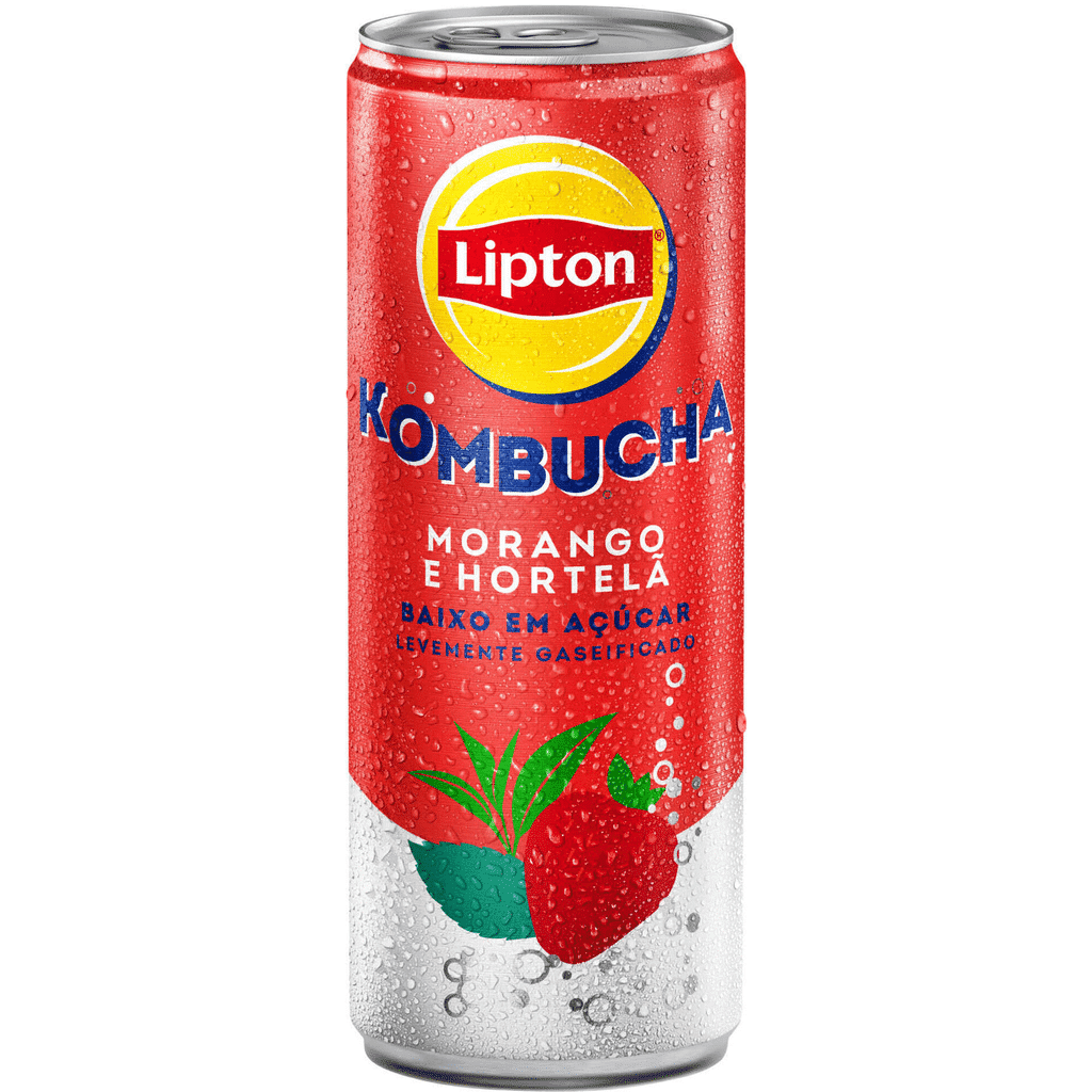 Bebida Kombucha em Lata Morango - LIPTON