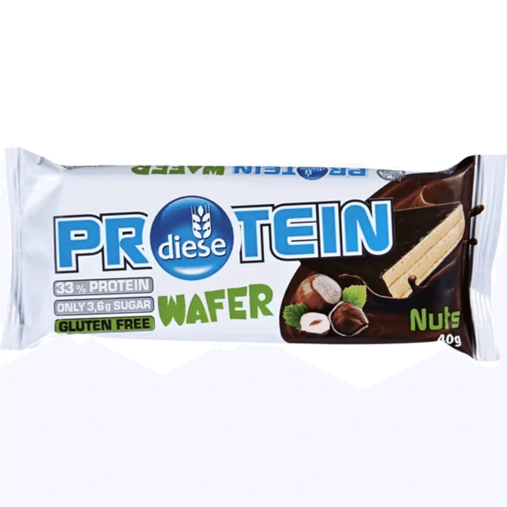 Wafer de Avelãs sem Glúten embalagem 40 g - DIESE PROTEIN