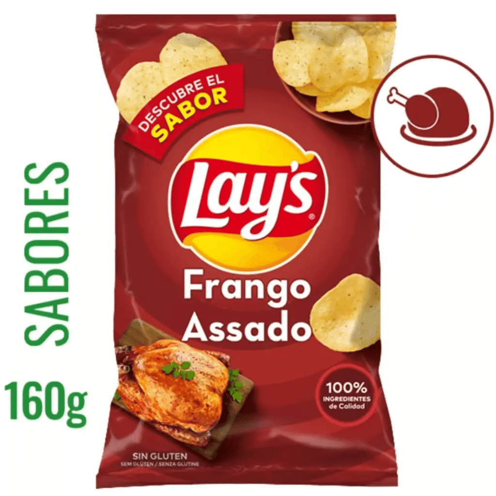 Batata Frita Lisa Sabor Frango Assado sem Glúten - LAY'S