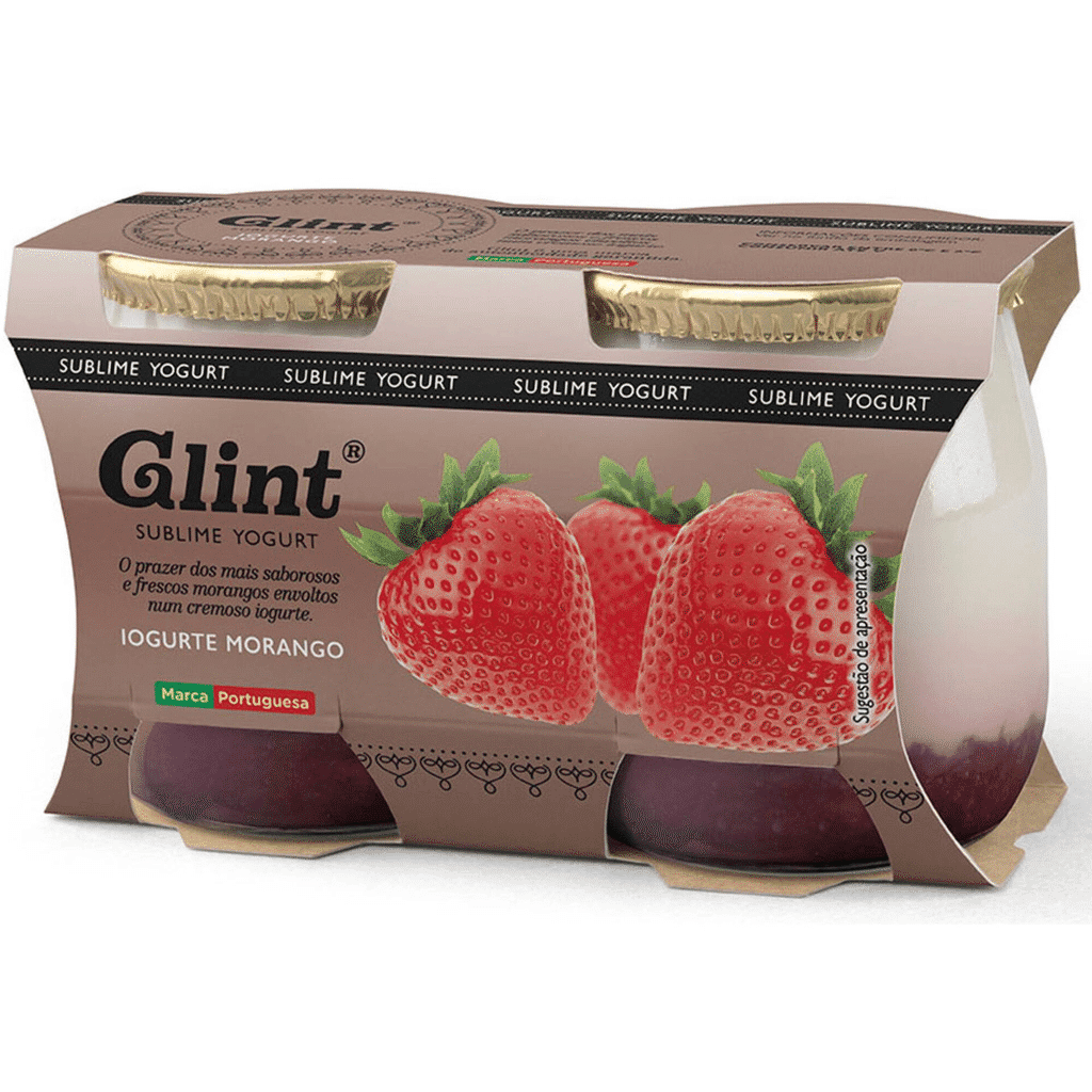 Iogurte Cremoso Pedaços Morango - GLINT