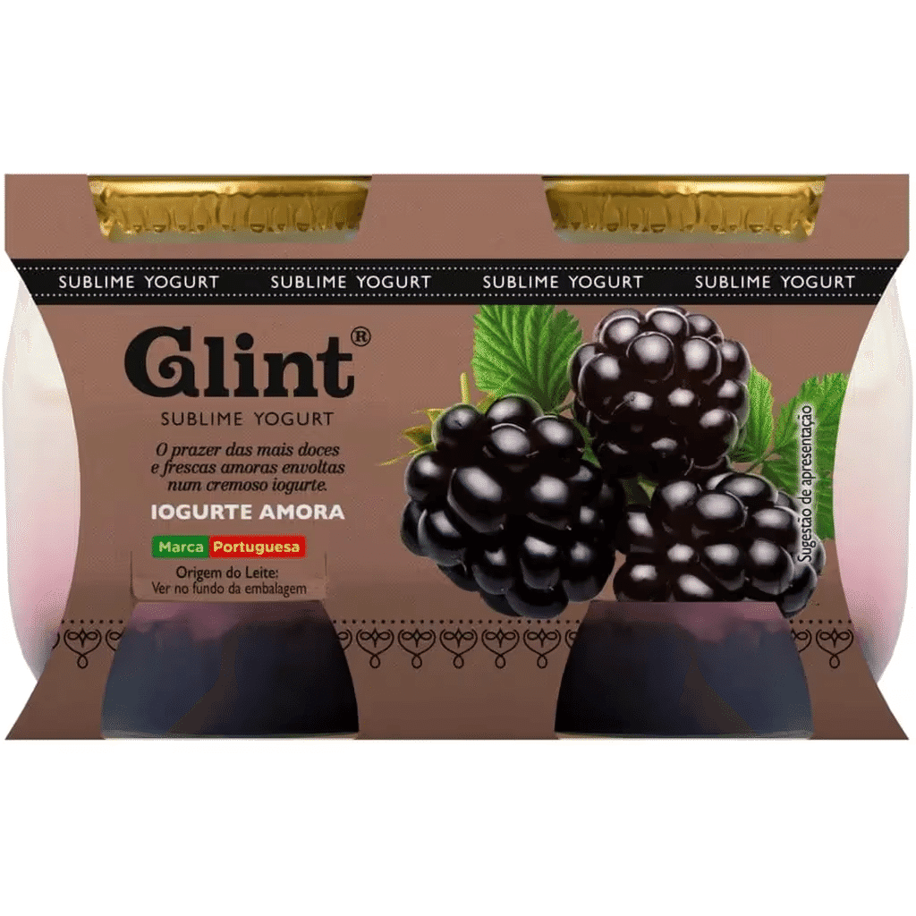 Iogurte com Pedaços de Amora Pack 2 frasco 125 g - GLINT
