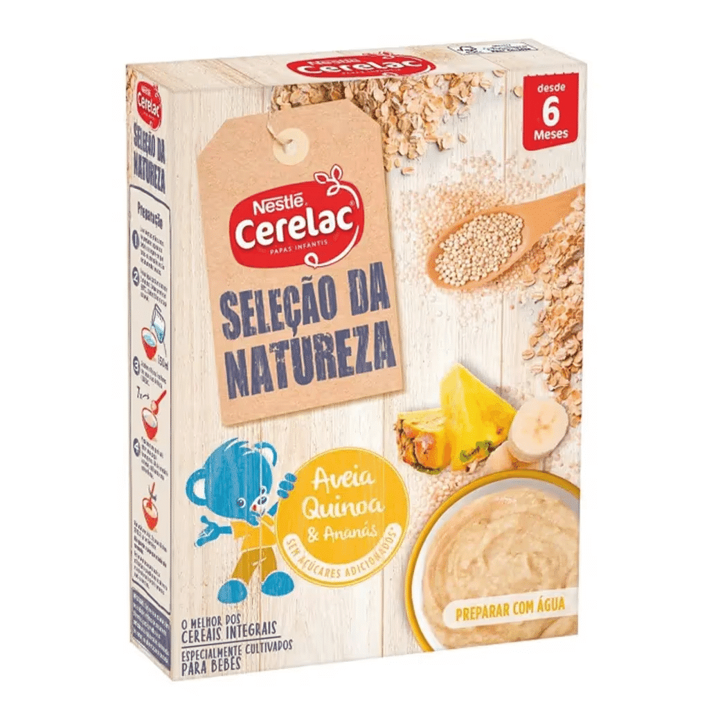 Papa Infantil Láctea Aveia, Quinoa e Ananás +6m - CERELAC