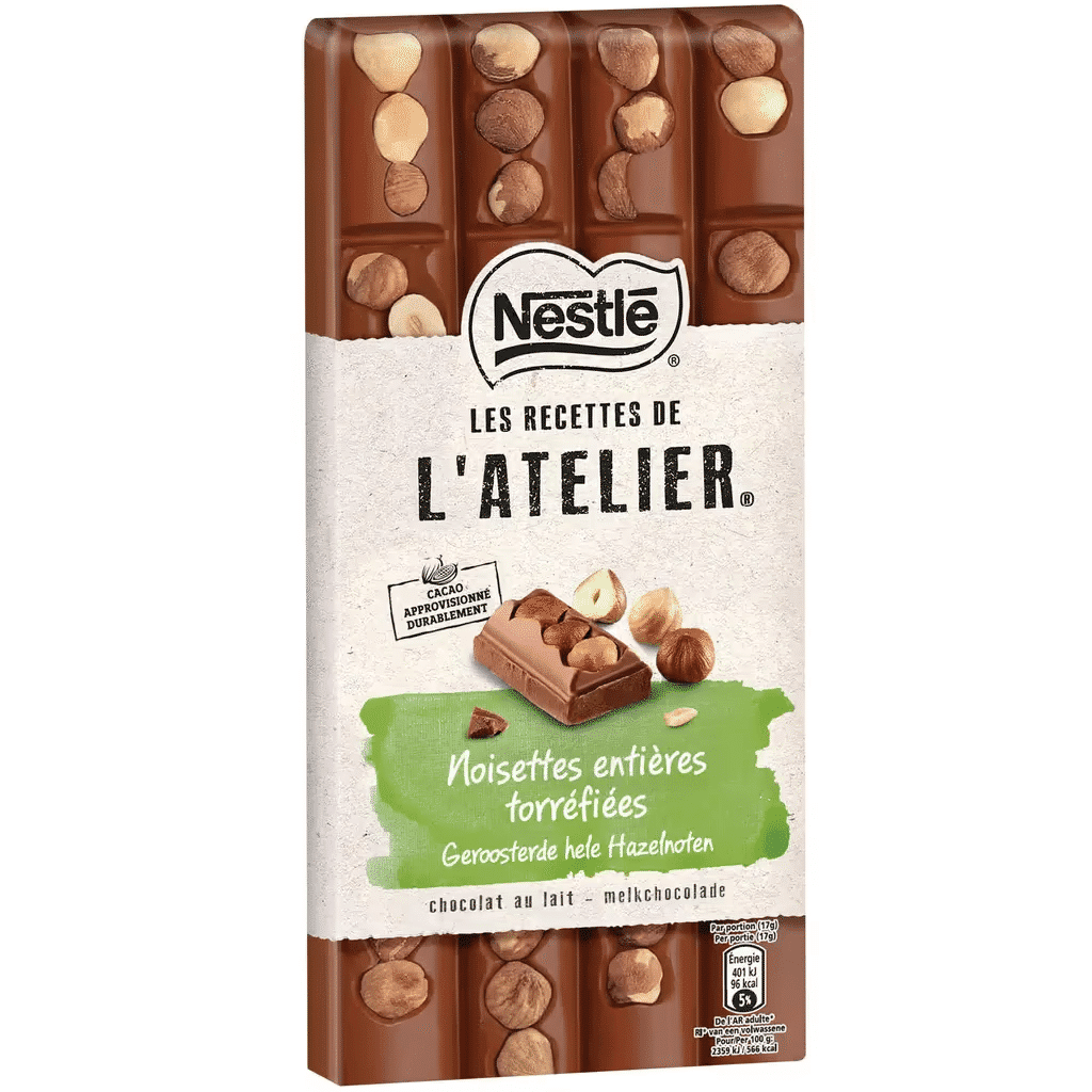 Tablete de Chocolate de Leite com Avelã Les Recettes de L'atelier - NESTLÉ