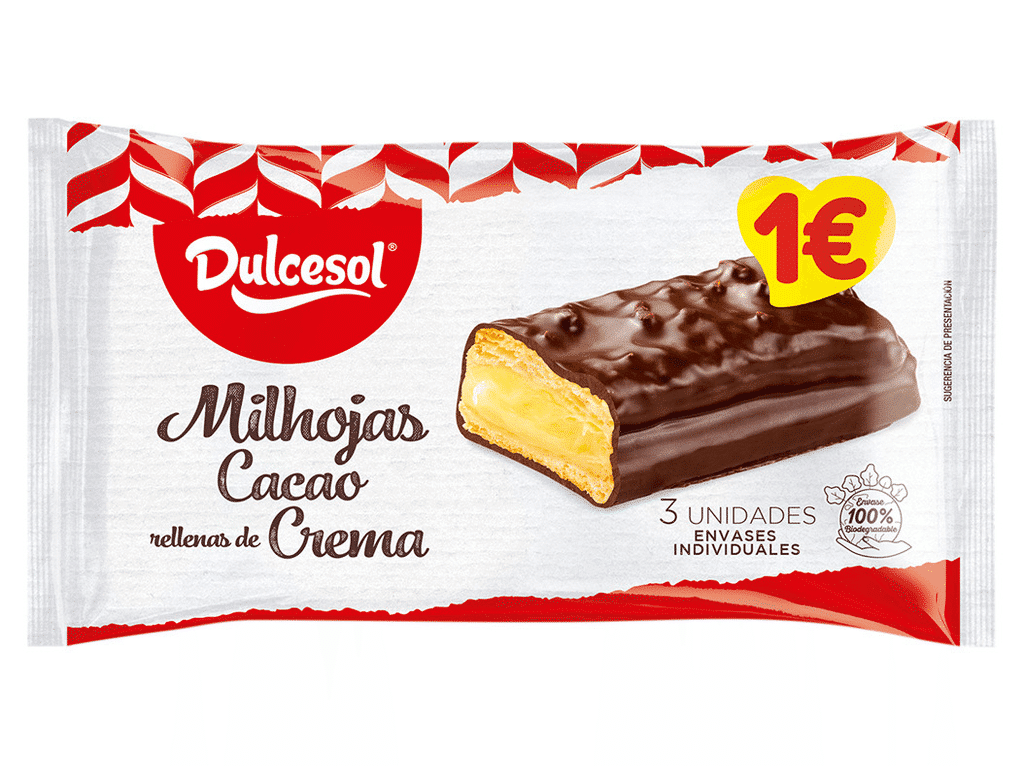 Milhojitas Chocolate 3un 150g - DULCESOL