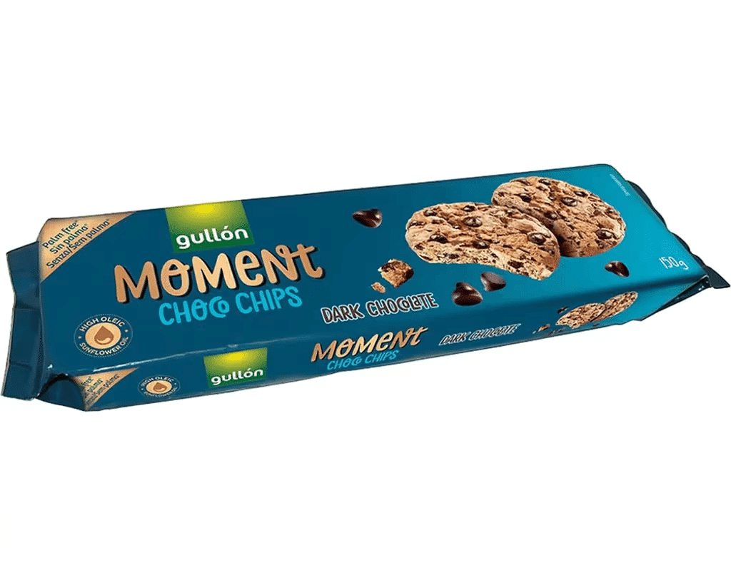 Bolacha Moment Choc Chips Negro 150 G - GULLÓN