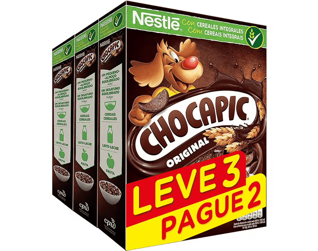 Cereais Chocapic 2x375g Mais 375g Gratis Leve 3 Pague 2 - NESTLÉ
