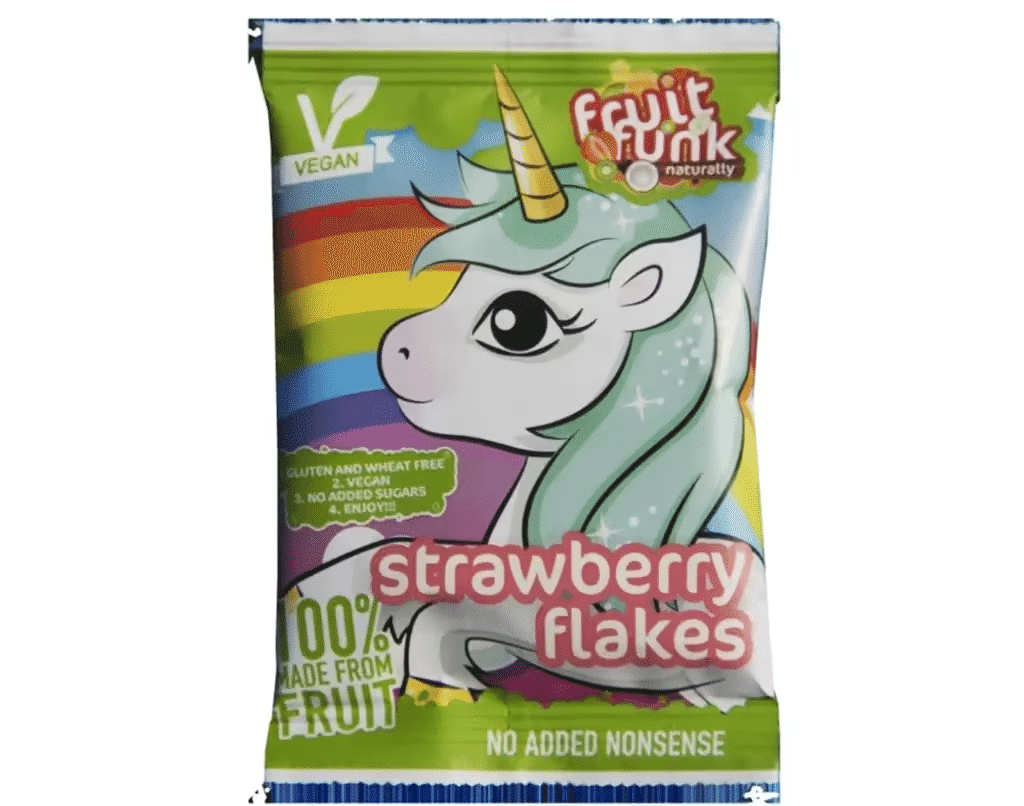 Frutas Saquetas Unicornio F. Morango +12 M 16G - FRUIT FUNK