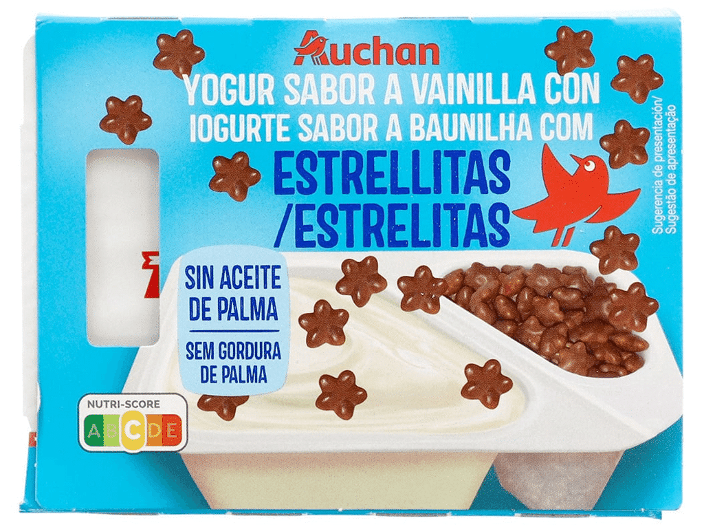 Iogurte Baunilha Com Estrelitas Choco 2x125g - AUCHAN