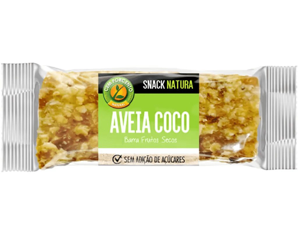 Barra Snack Natura Aveia E Côco 40g - CEM PORCENTO