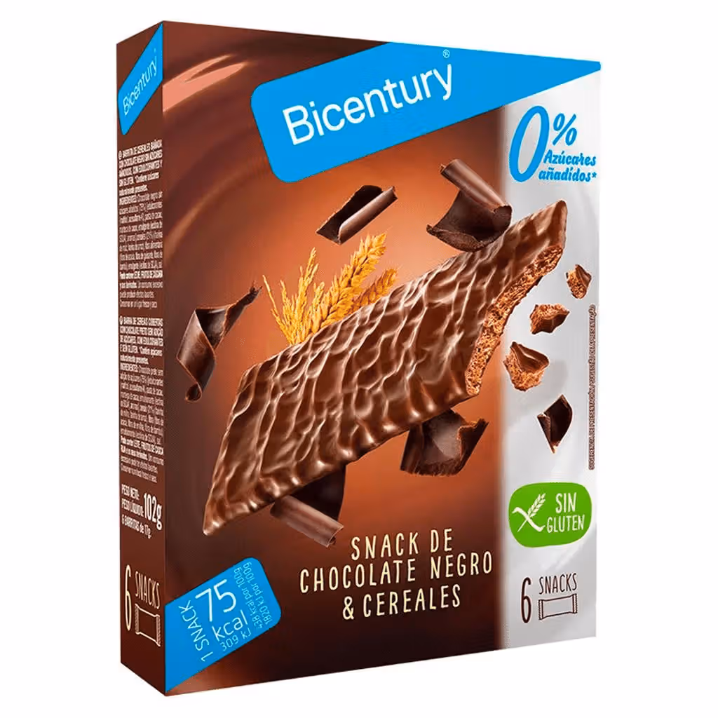 Barritas Sacialis Chocolate Preto, 102g - BICENTURY