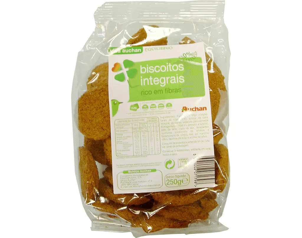 Biscoitos Auchan Equilíbrio Integrais 250g - VIVER MELHOR