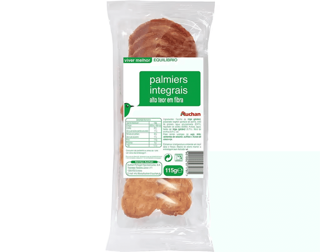 Palmiers Auchan Equilíbrio Integrais 115g - VIVER MELHOR