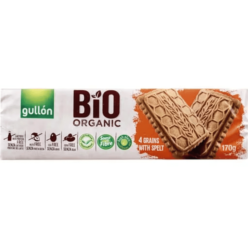 Bolachas de Cereais Espelta Vegetarianas Biológicas sem Lactose embalagem 170 g - GULLÓN BIO ORGANIC