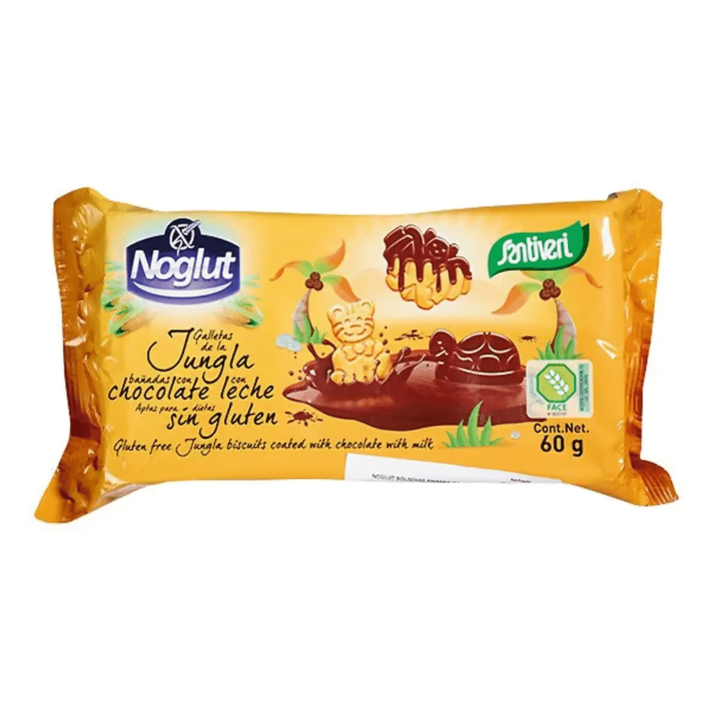Bolachas de Chocolate sem Glúten embalagem 60 g - NOGLUT SANTIVERI