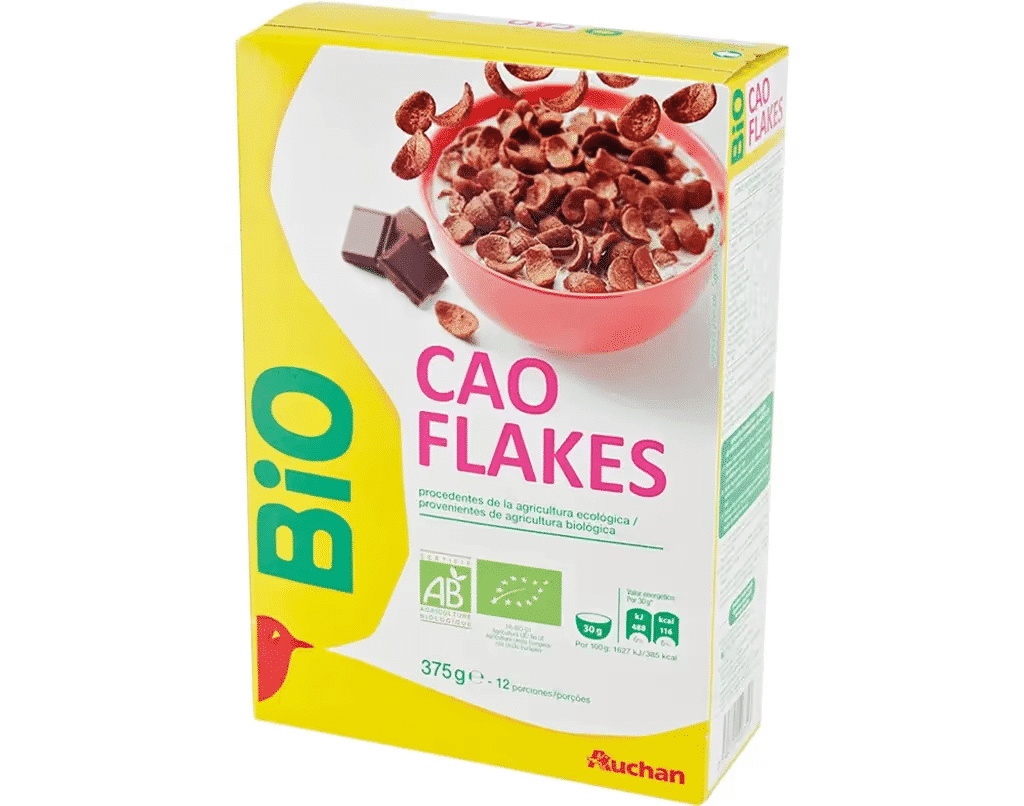 Cereais Flocos De Chocolate 375G - AUCHAN BIO