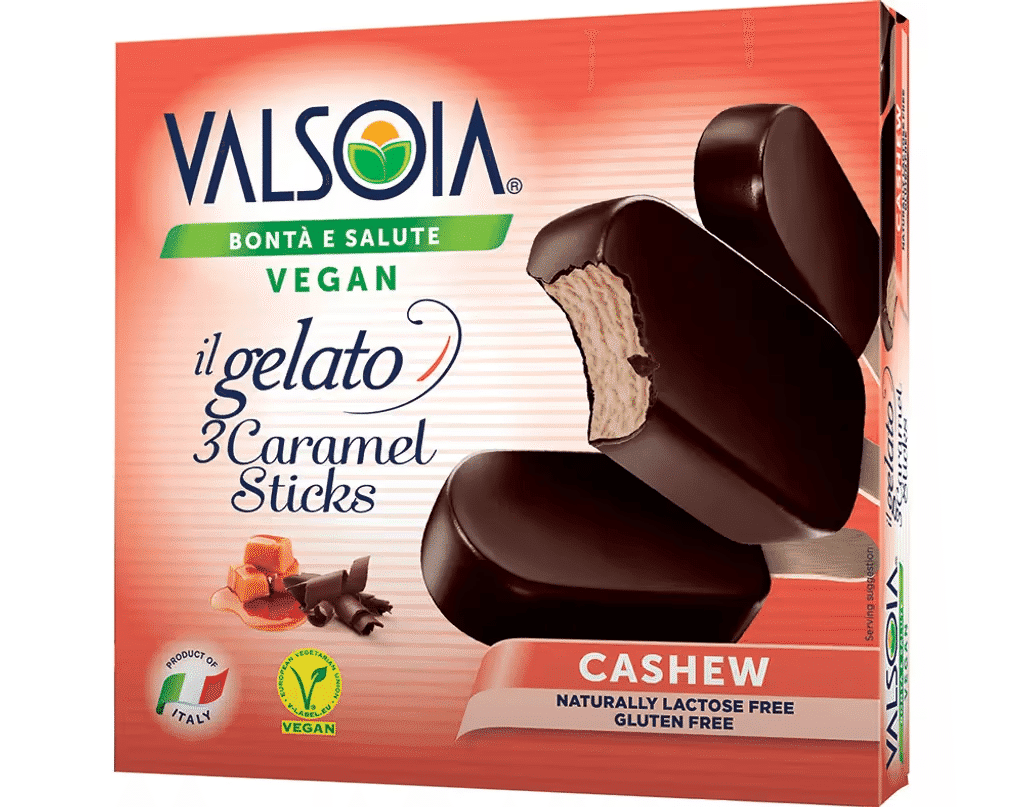 Gelado Caju Sticks Caramelo 252g - VALSOIA