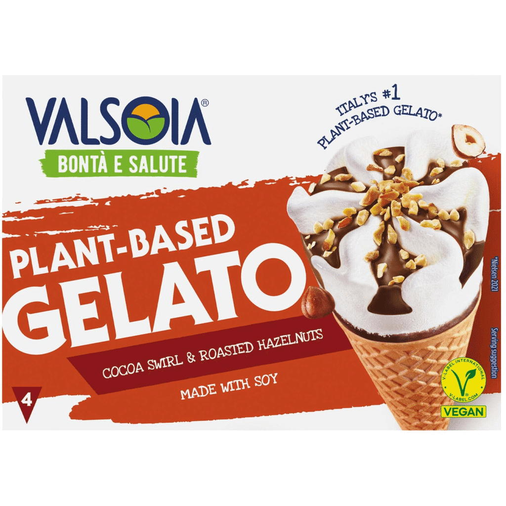 Gelado Cone Soja, Chocolate e Avelã - VALSOIA