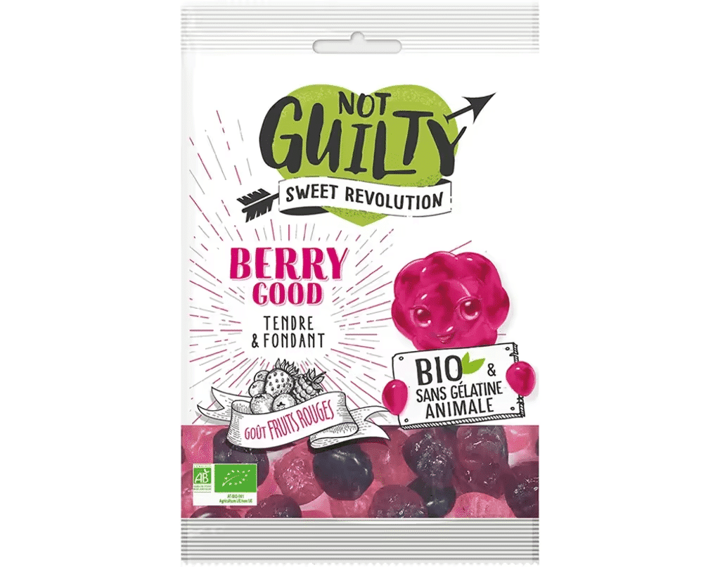 Gomas de Bagas de Frutos Vermelhos sem Glúten Biológicas embalagem 100 g - NOT GUILTY