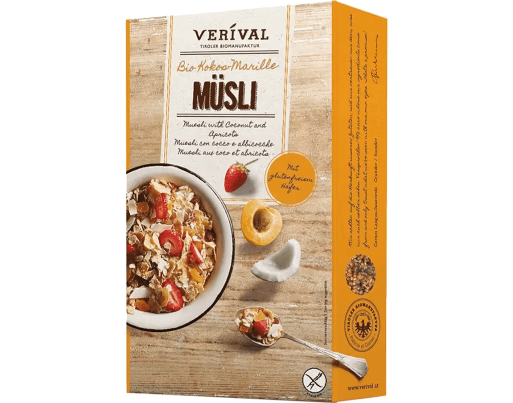 Muesli Biologico C / Coco E Damasco S / Gluten 325G - VERÍVAL