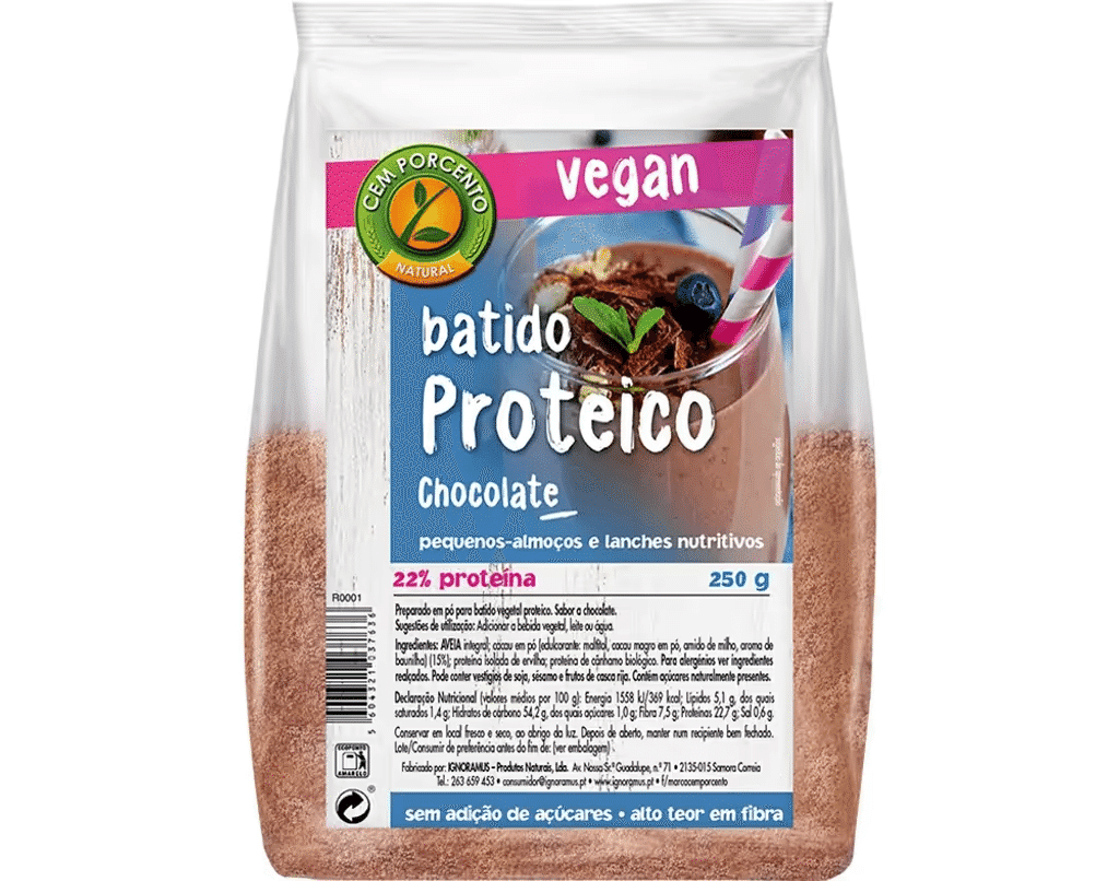Prepar. P / Batido Preparado Pó 250G 2703 - CEM PORCENTO