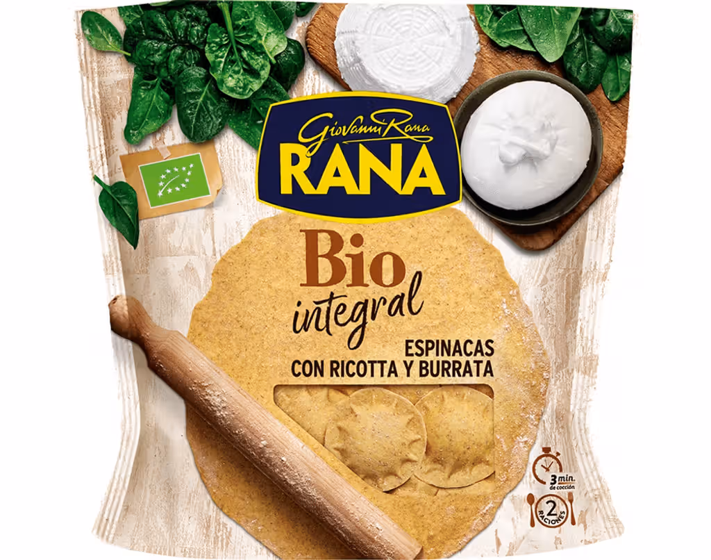 Ravioli Integral Espinafres E Ricotta Burrata Bio 250g - RANA