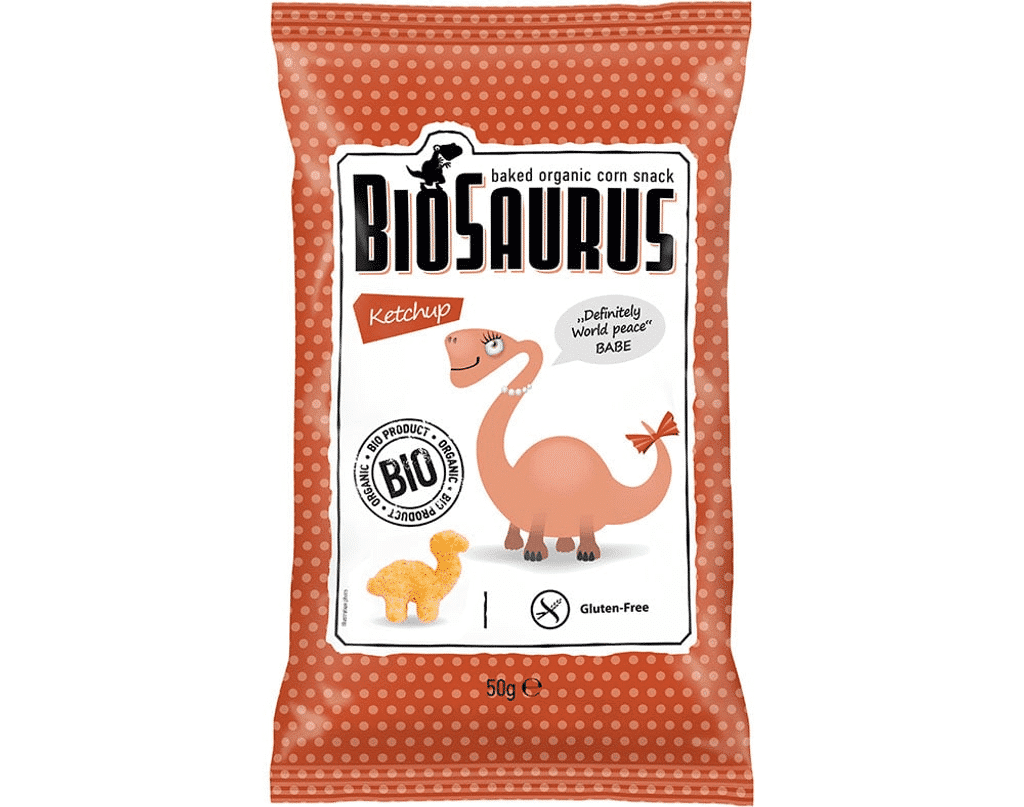 Snack Milho No Forno Ketchup Bio 50g - BIOSAURUS