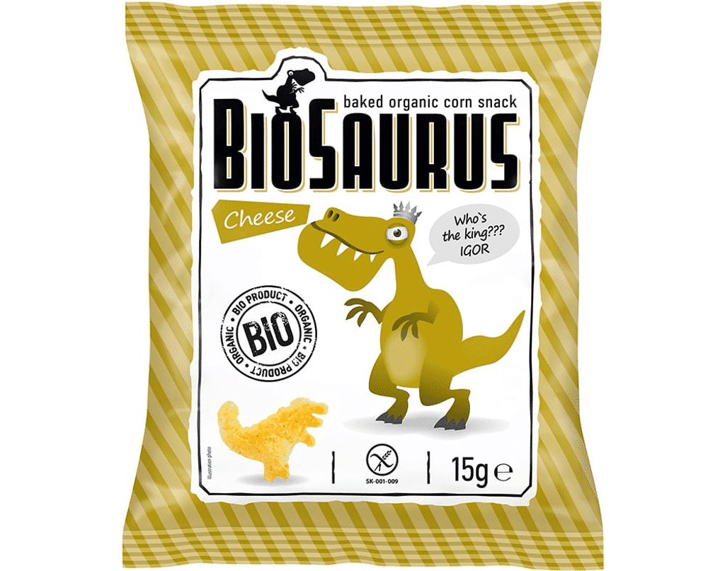 Snack Milho No Forno Queijo Bio 15g - BIOSAURUS