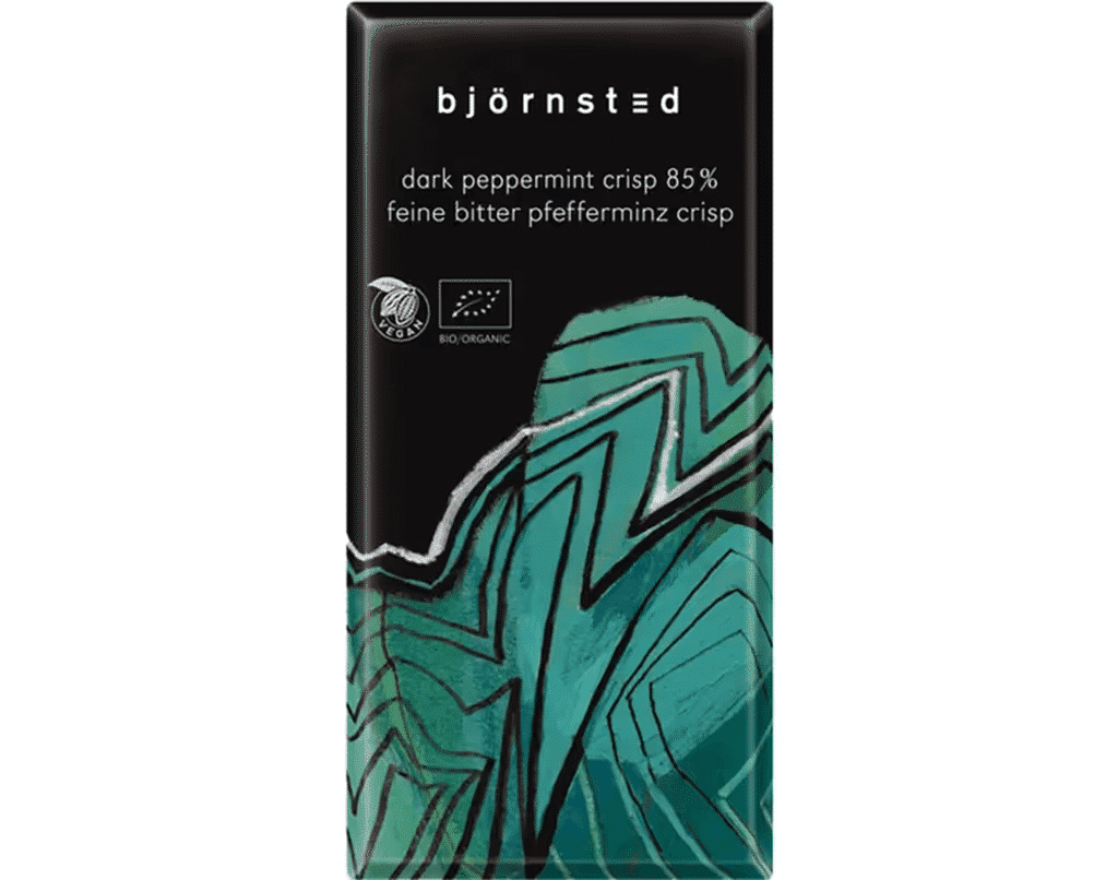 Tablete Chocolate 85% Bio Menta 100G - BJOERNSTED