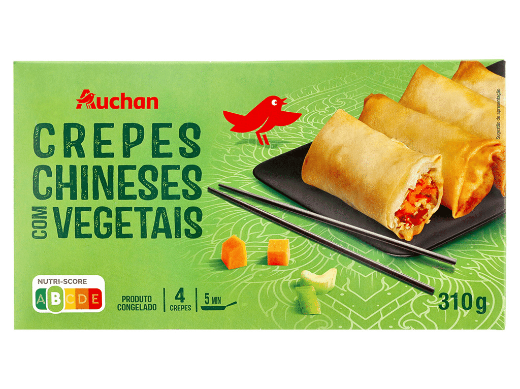 Crepes Chineses Com Vegetais 4un 310g - AUCHAN