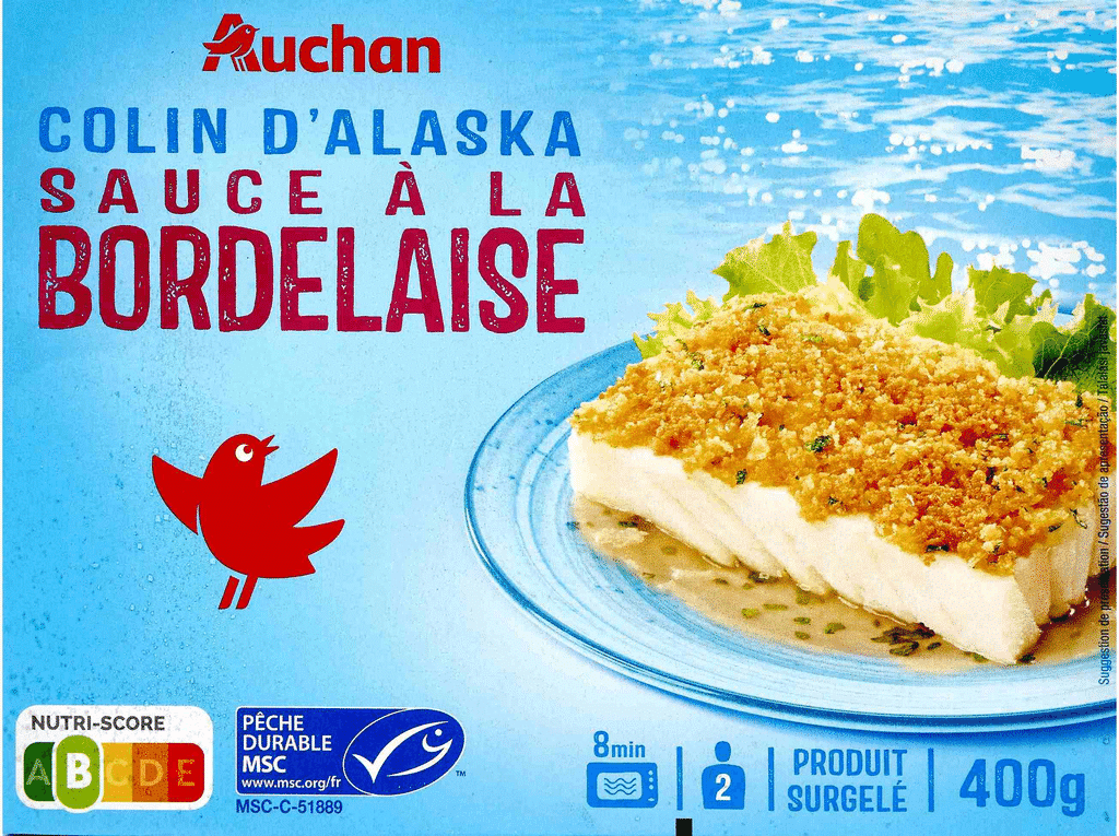 Filetes Escamudo-do-alasca Molho Bordelaise 2un 400g - AUCHAN