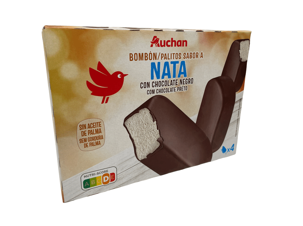 Gelado Nata E Chocolate Negro 4x120ml - AUCHAN