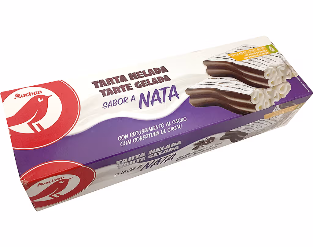 Tarte Gelada Nata Com Cobertura Chocolate 1l - AUCHAN