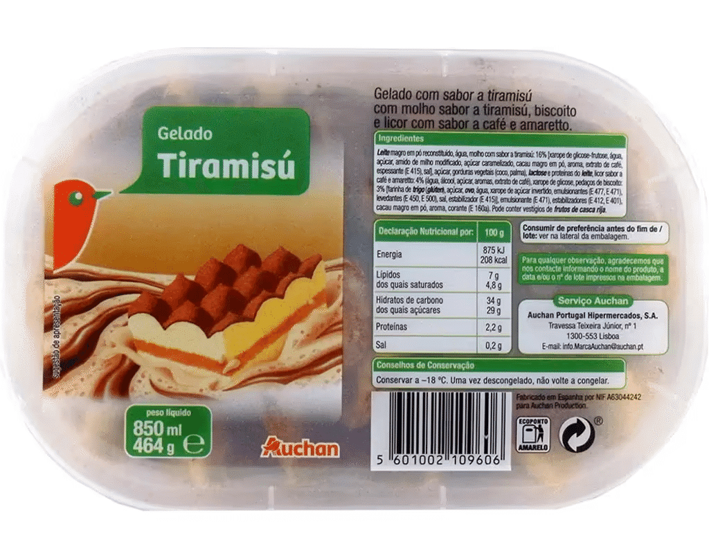 Gelado Tiramisu 850ml - AUCHAN