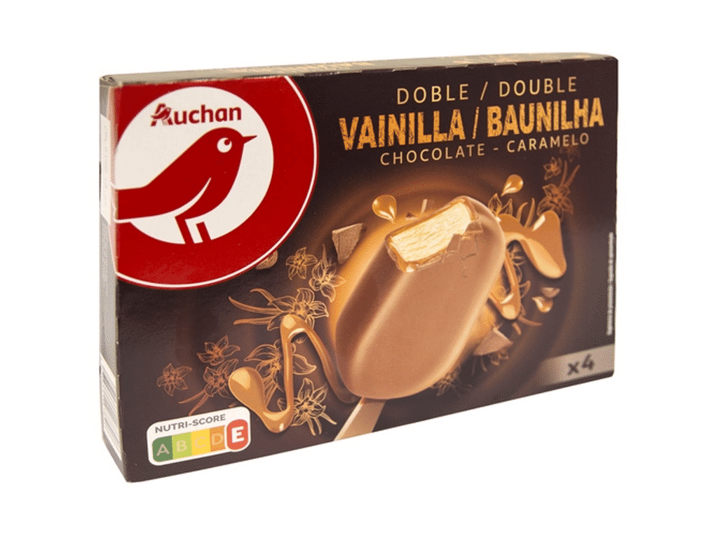 Gelado Double Baunilhacaramelo E Chocolate Leite 4x110ml - AUCHAN
