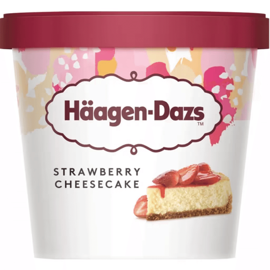 Haagen-dazs Mini Gelado de Cheesecake de Morango embalagem 95 ml - HÄAGEN-DAZS
