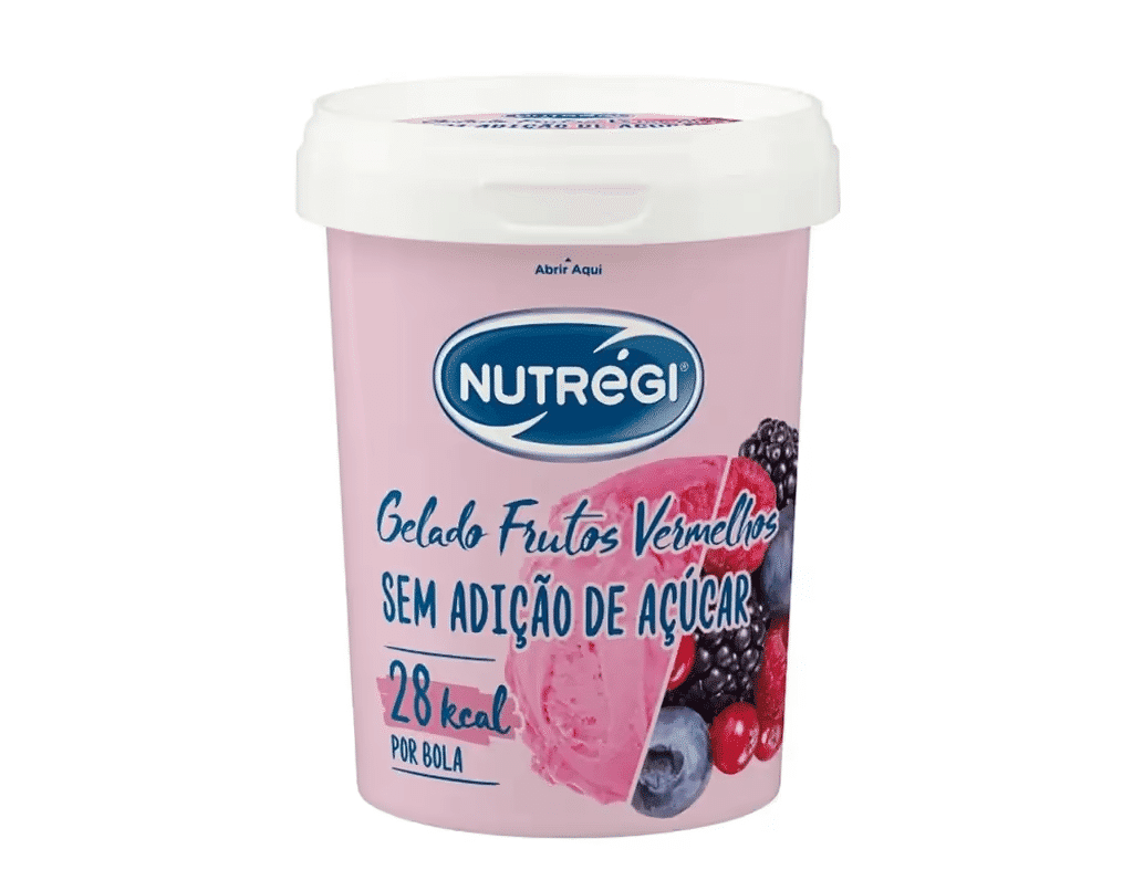 Gelado S / Açucar Frutos Vermelhos 500 Ml - NUTRÉGI