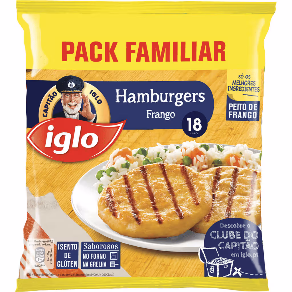 Hambúrguer de Frango sem Glúten - CAPITÃO IGLO