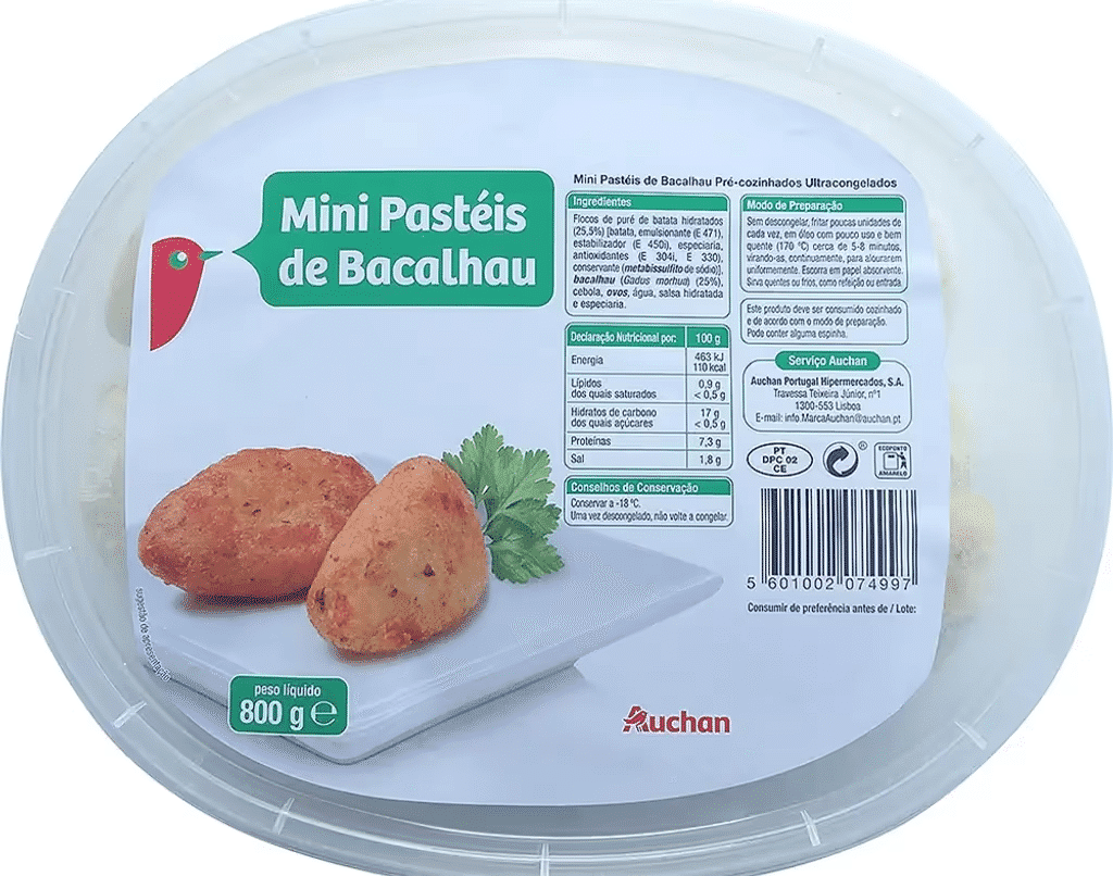 Mini Pastéis Bacalhau 800G - AUCHAN