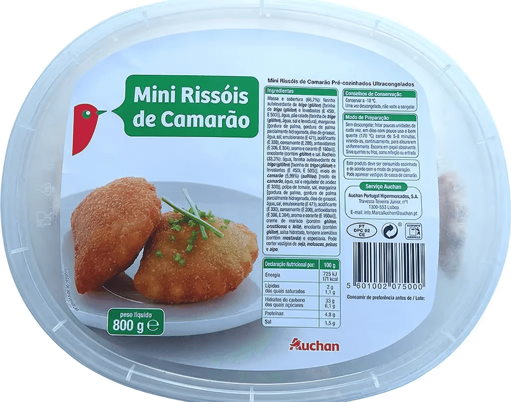 Mini Rissóis Camarão 800G - AUCHAN