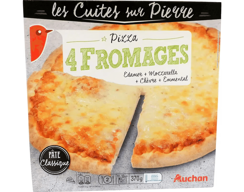 Pizza Cozedura Pedra 4 Queijos 370g - AUCHAN