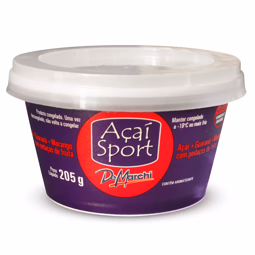 Polpa Marchi De Fruta De Açaí Sport Morango 205g - DE MARCHI