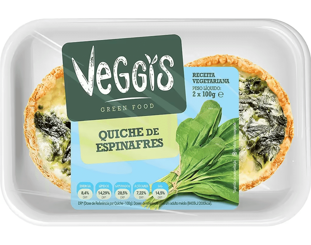 Quiche De Espinafres 200 G - VEGGIS
