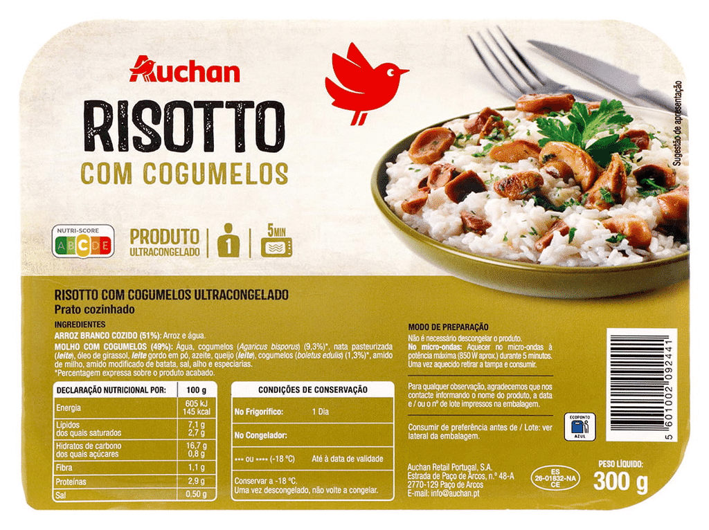 Risotto Com Cogumelos 300g - AUCHAN