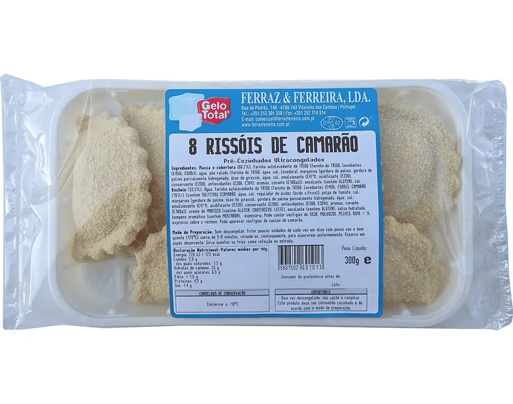 Rissois De Camarão 8un 300g - GELO TOTAL