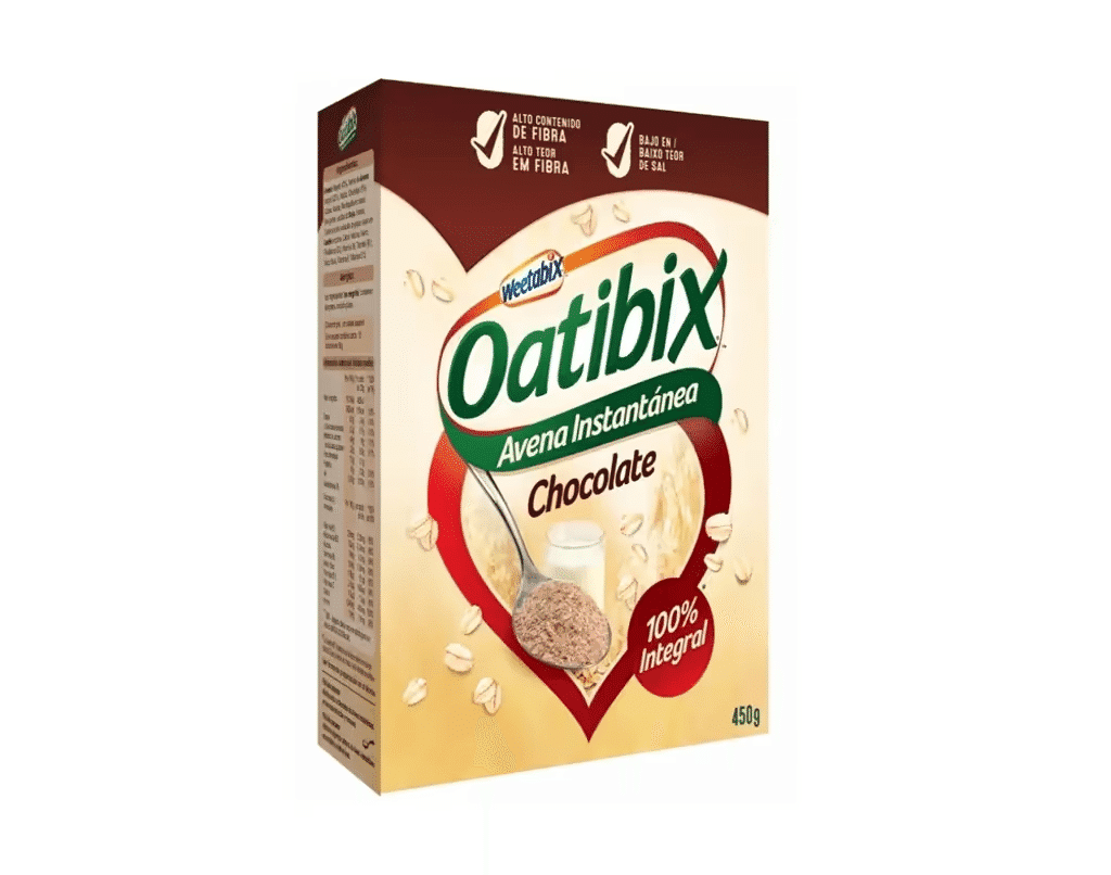 Aveia Instantânea de Chocolate 100% Integral embalagem 450 g - WEETABIX OATIBIX