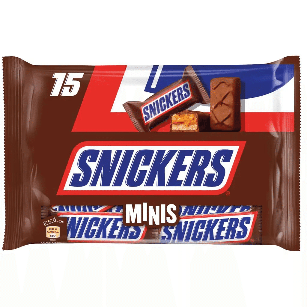 Snack de Chocolate com Amendoim e Caramelo Mini sem Glúten - SNICKERS