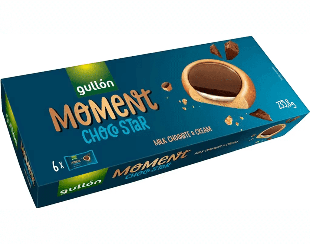 Bolacha Moment Choco Star 235 G - GULLÓN