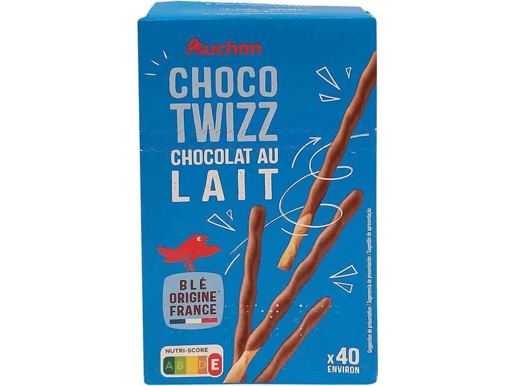 Bolacha Twizz Cobertas Chocolate Leite 90g - AUCHAN