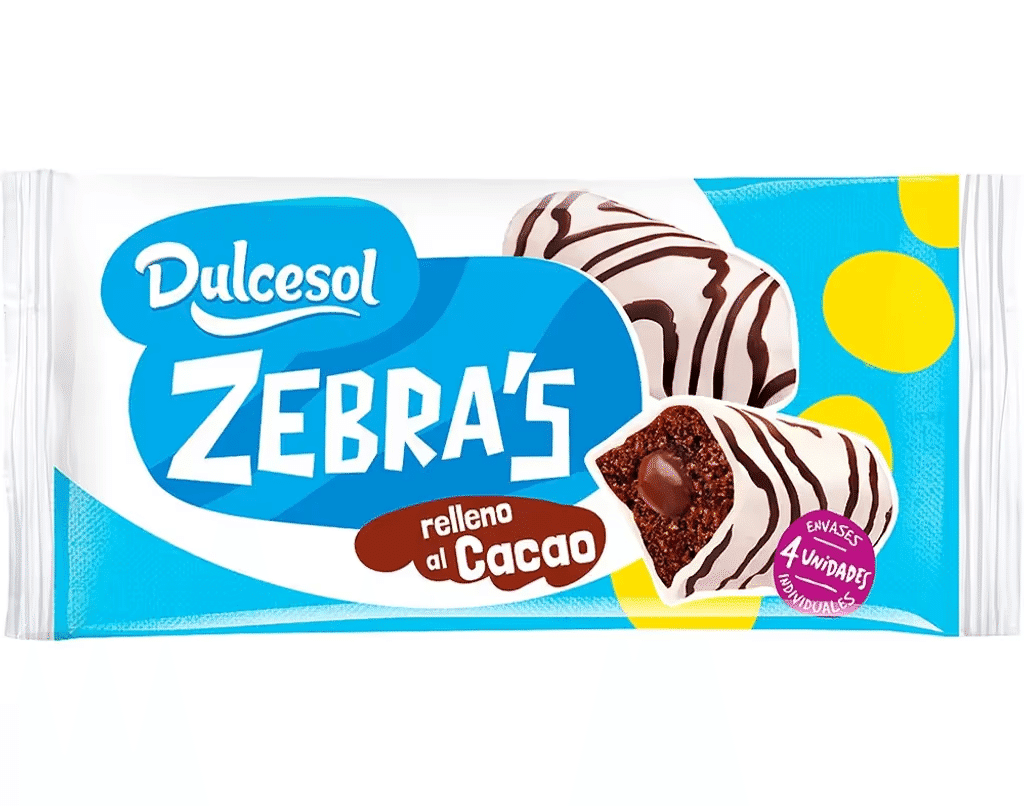 Bombom Zebras Recheio Cacau Sd 4 Unid 180 G - DULCESOL