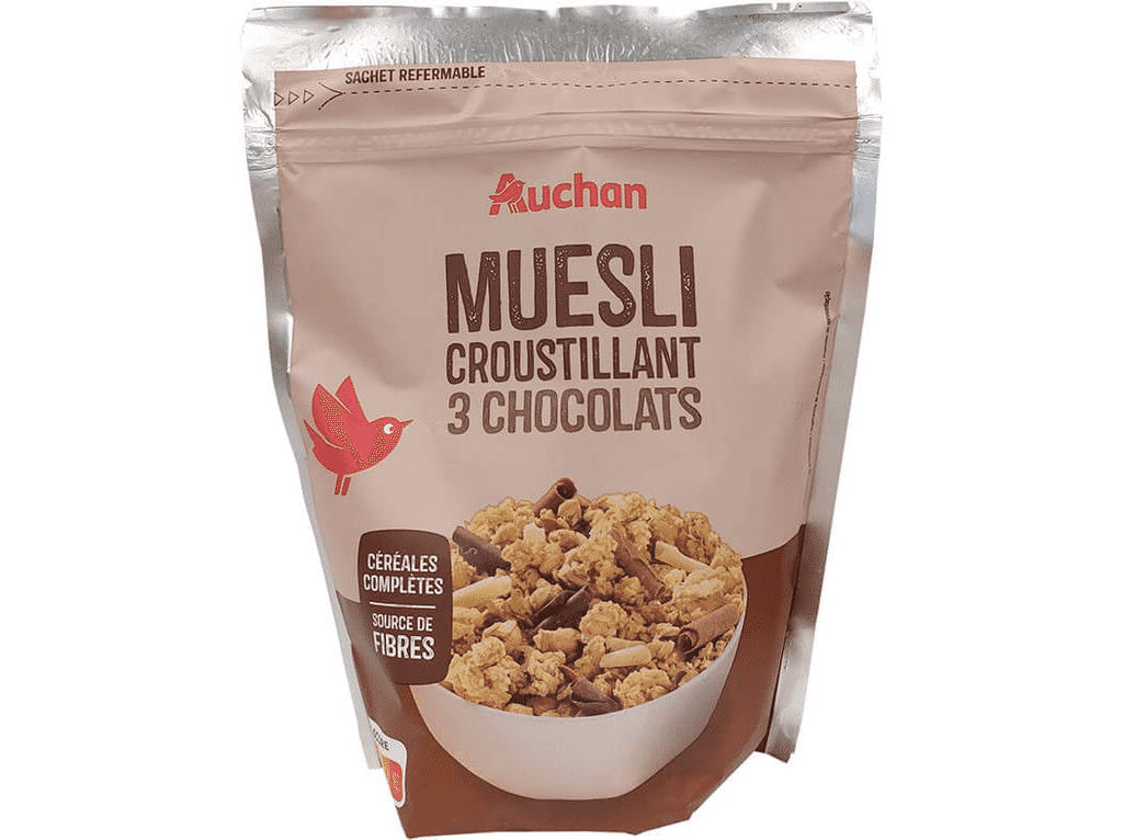 Cereais Muesli 3 Chocolates 450g - AUCHAN